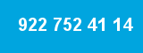922 752 41 14 922 752 41 14